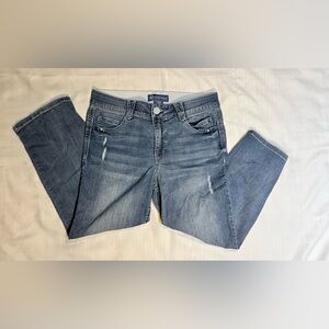 Democracy Light Blue ankle length straight leg Jeans size 10p 10 Petite (f4)